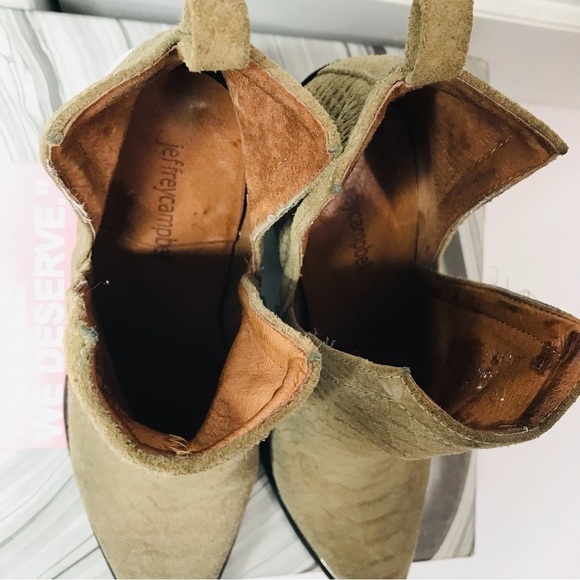 Price firm JEFFREY CAMPBELL Cromwell Snake Pointed Toe Cowboy Boots Size 6 - Picture 8 of 9